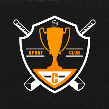 Sticker, tag or label design for Sport club.