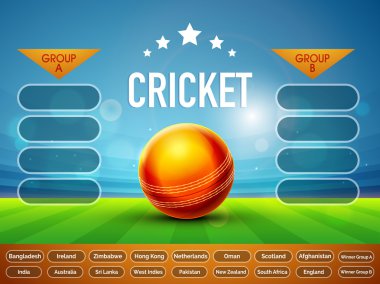 Cricket Match Schedule with Participant Countries.