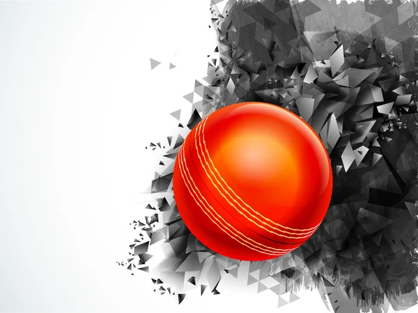 Glanzende bal voor Cricket sport concept. — Stockvector