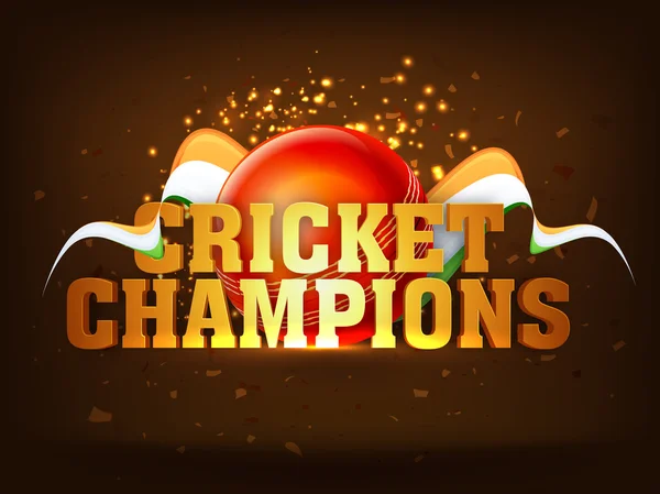 Golden text for Cricket Sports concept. — 图库矢量图片