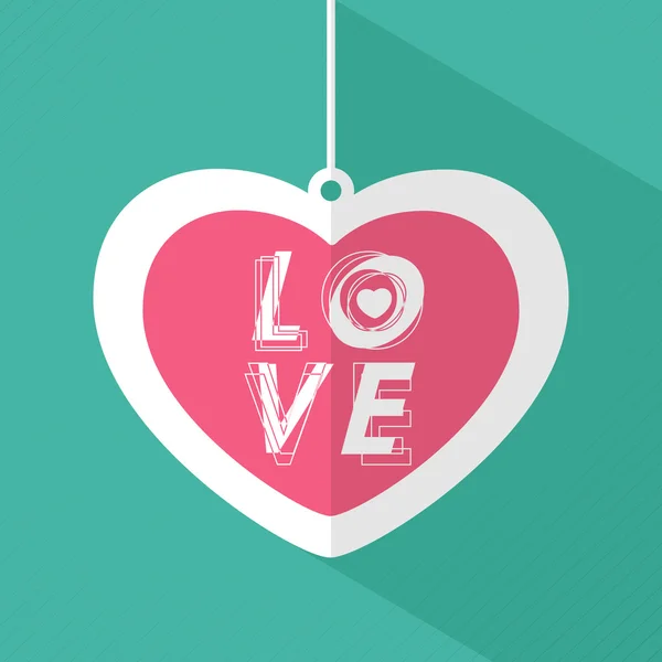 Creative paper heart for Valentine's Day celebration. — Stockvector