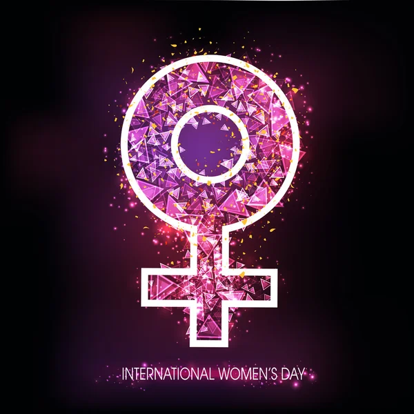 Δημιουργική θηλυκό σύμβολο για την παγκόσμια ημέρα της γυναίκας. — Διανυσματικό Αρχείο