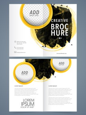 İki sayfa broşür, şablon veya iş el ilanı.