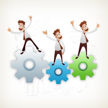 Young Businessman for success concept.