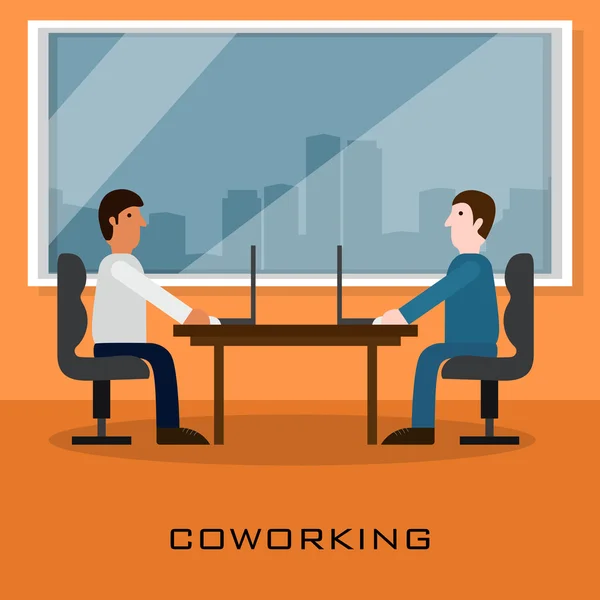 Coworking och kreativa team. — Stock vektor