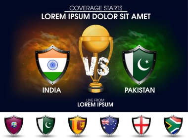 Hindistan Vs Pakistan kriket maçı kavramı.