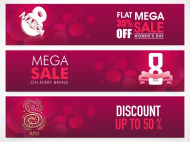 Sale web header or banner for Women's Day.