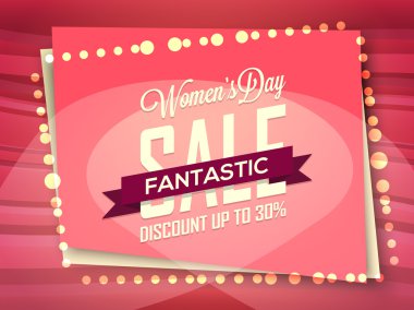 Sale Poster, Banner or Flyer for Women's Day.
