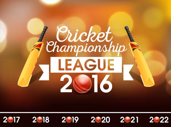 Poster or Flyer for Cricket Championship League. — Stockový vektor