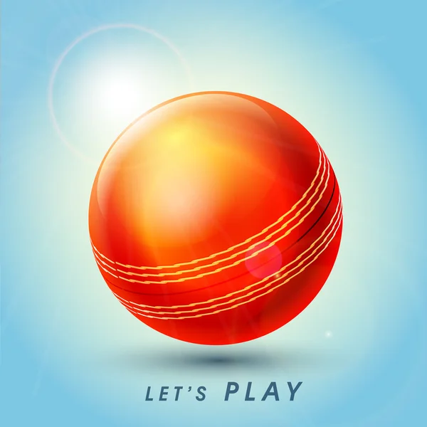 Kriket spor kavram için parlak top. — Stok Vektör