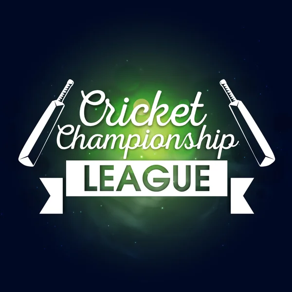 Poster, Banner or Flyer for Cricket Championship League. — Stock Vector
