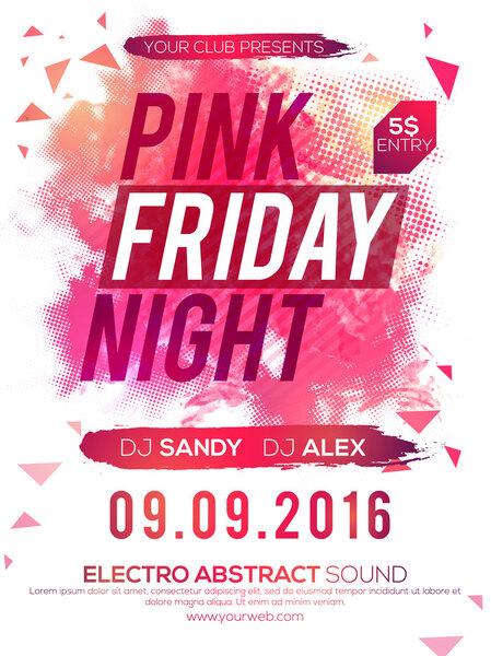 Флаер, баннер или шаблон вечеринки в пятницу вечером
.