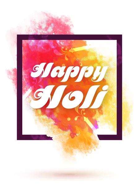 Folleto, pancarta o folleto para la celebración de Holi . — Vector de stock