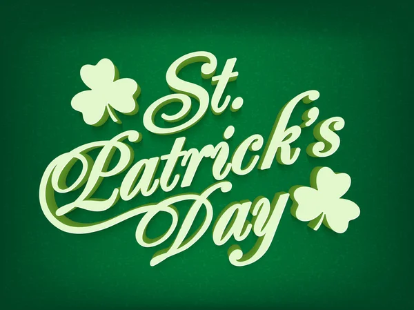 3D text for St. Patrick's Day celebration. — стоковий вектор