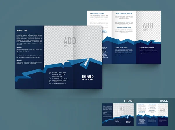 Two page Trifold Brochure, Template or Flyer design. — Wektor stockowy