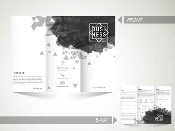 Two page Trifold Brochure, Template or Flyer design. — Stockový vektor