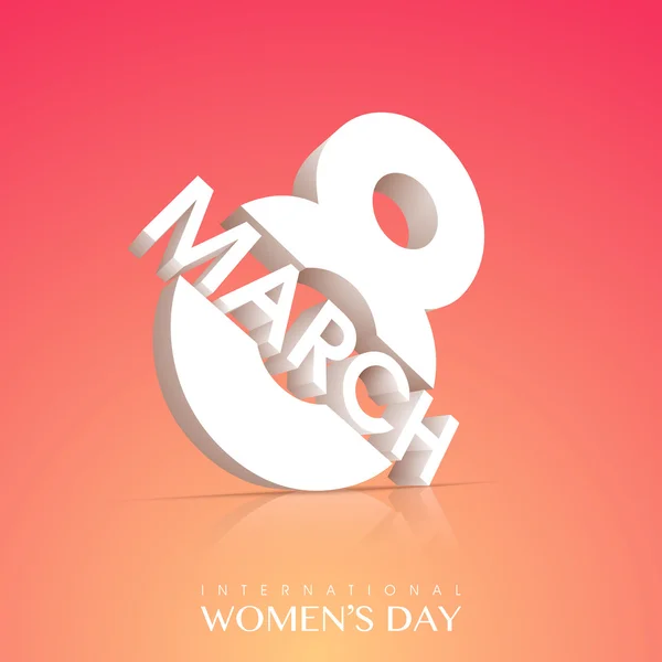 Creative 3D text for International Women's Day. — ストックベクタ