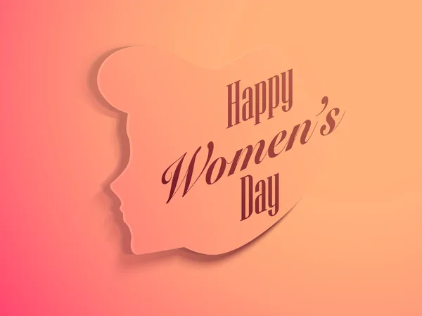 Greeting card design for Happy Women's Day. — Stok Vektör