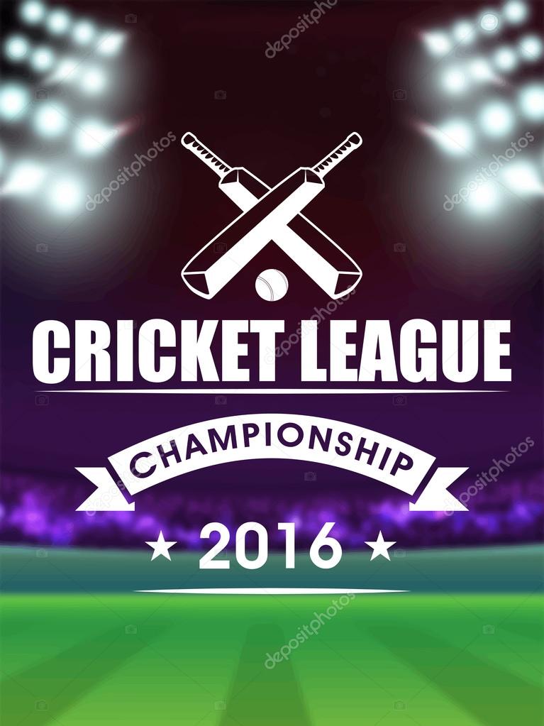 Template, Banner or Flyer for Cricket Sports concept.