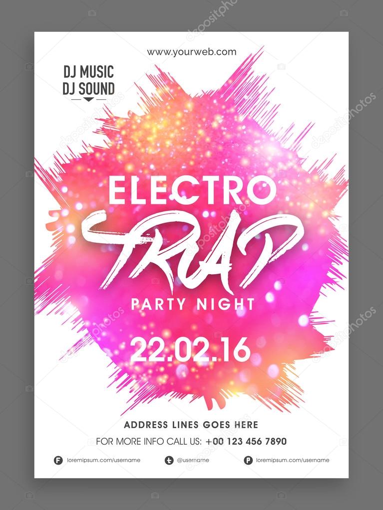 Party Night Flyer, Banner or Template design.