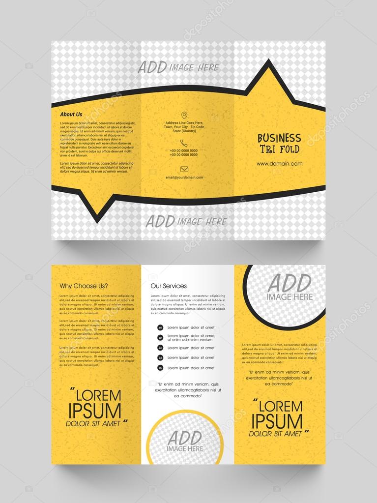 Two page Trifold Brochure, Template or Flyer design.