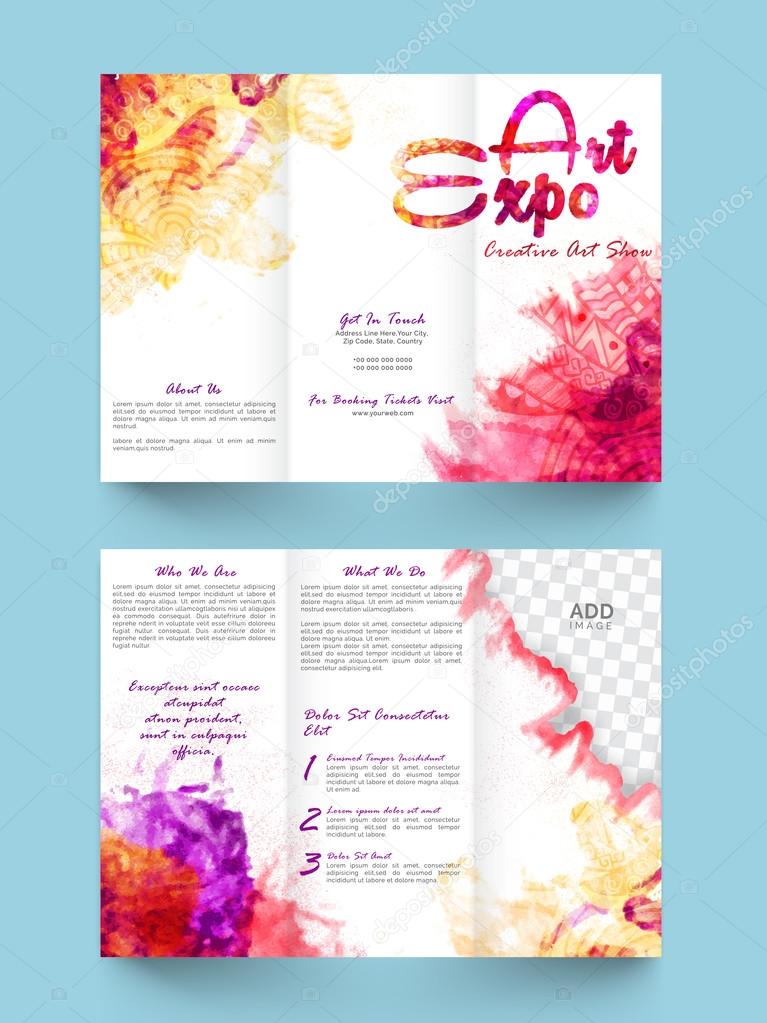 Trifold Brochure, Template or Flyer for Business.