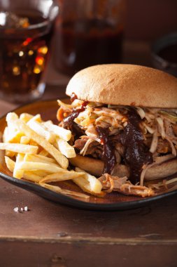 ev yapımı domuz burger lahana salatası ve barbekü sosu çekti