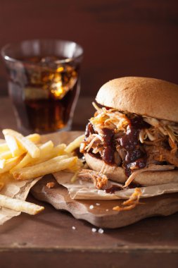 ev yapımı domuz burger lahana salatası ve barbekü sosu çekti