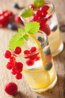 Yaz limonata berry ve limon ile