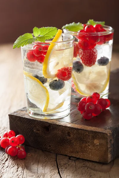 Limonata estiva con bacca e limone — Foto Stock