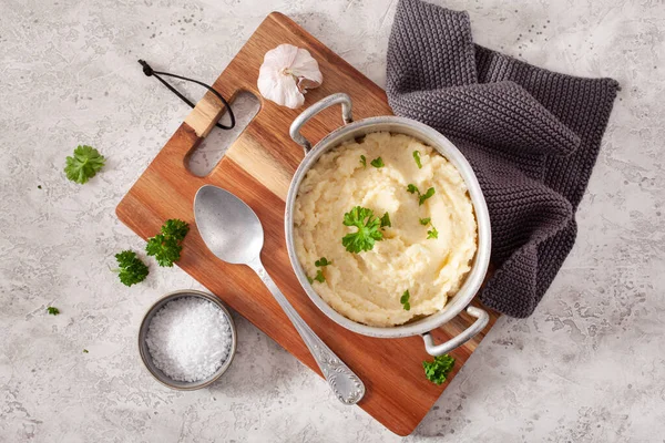 Gepureerde Bloemkool Met Boter Ketogeen Paleo Dieet Bijgerecht — Stockfoto