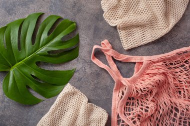 Yeniden kullanılabilir pamuk alışveriş torbası, plastiksiz sıfır atık kavramı