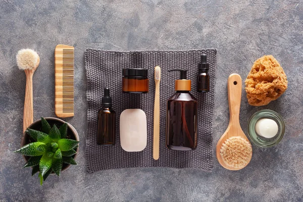 Zero Waste Eco Friendly Hygiene Bathroom Concept Wooden Toothbrush Soap — Stock Photo, Image