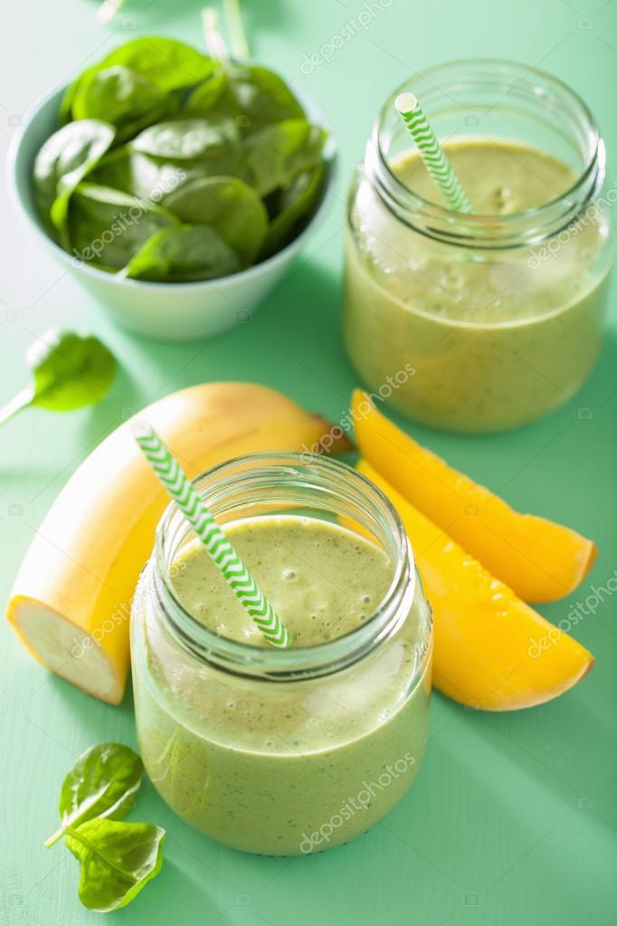 smoothie spenat mango banan