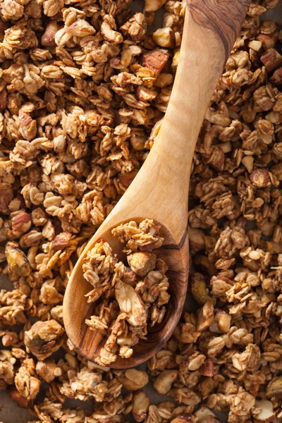 Σπιτικό granola υγιή για την υποστήριξη φόντο — Φωτογραφία Αρχείου