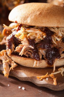 ev yapımı domuz burger lahana salatası ve barbekü sosu çekti