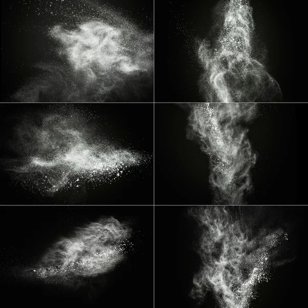 White powder exploding — Stock Photo, Image