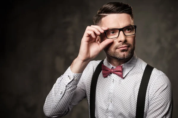 Homem elegante com laço — Fotografia de Stock