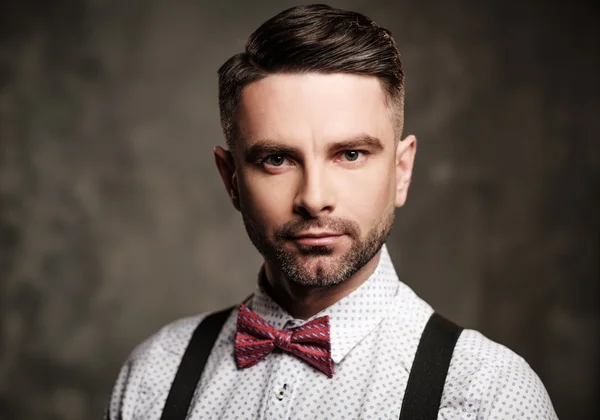 Stylish man with bow tie — Stock Photo, Image