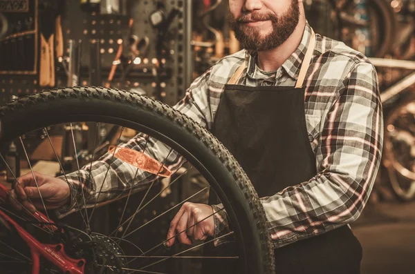 Stylish bicycle mechanic