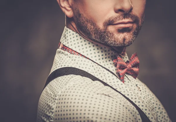 Homem elegante com laço — Fotografia de Stock