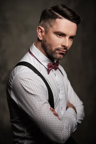 Stylish man with bow tie — Stock Photo, Image