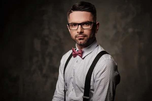 Homem elegante com laço — Fotografia de Stock