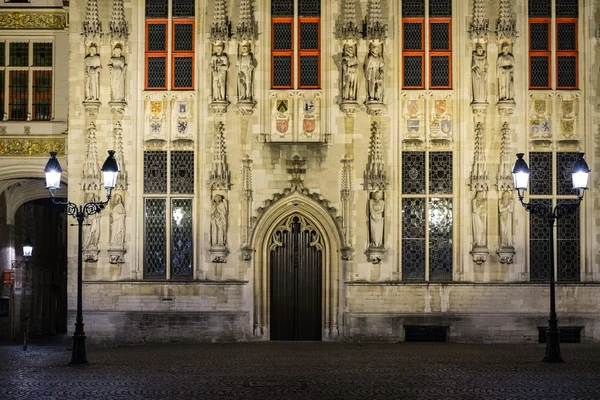 House details on Burg square in Bruges, Belgium — Stock Photo, Image