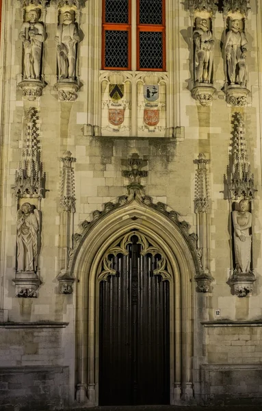 Detalles de la casa en Burg square en Brujas, Bélgica — Foto de Stock