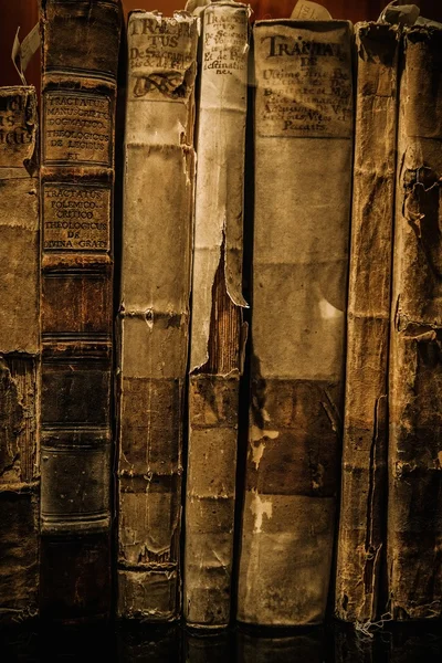 Livres anciens dans une rangée — Photo