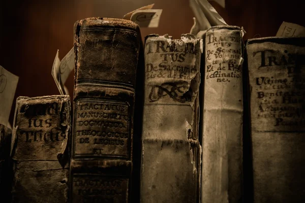 Libros antiguos en fila — Foto de Stock