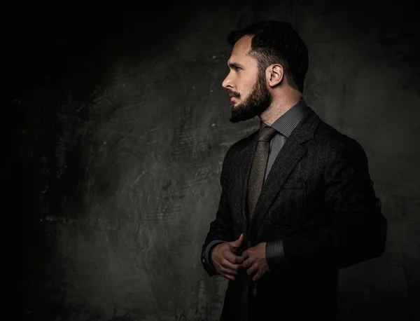 Handsome well-dressed man in jacket — Stock Photo, Image