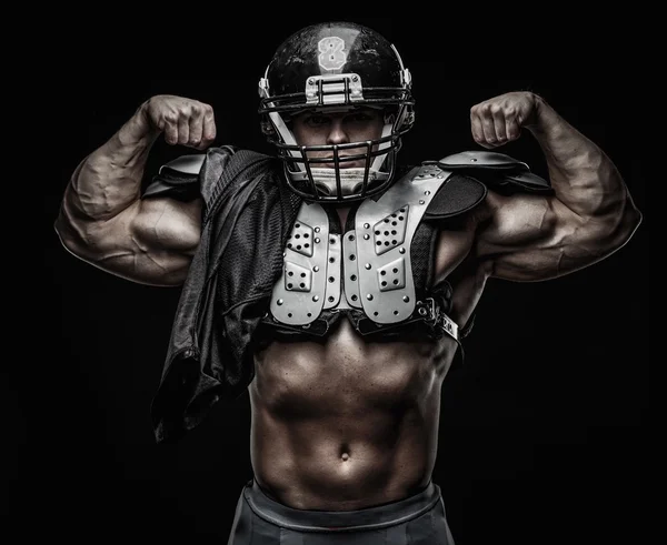 American football player posing — Stock Photo, Image