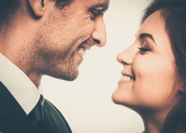 Smiling couple portrait — Stock Photo, Image